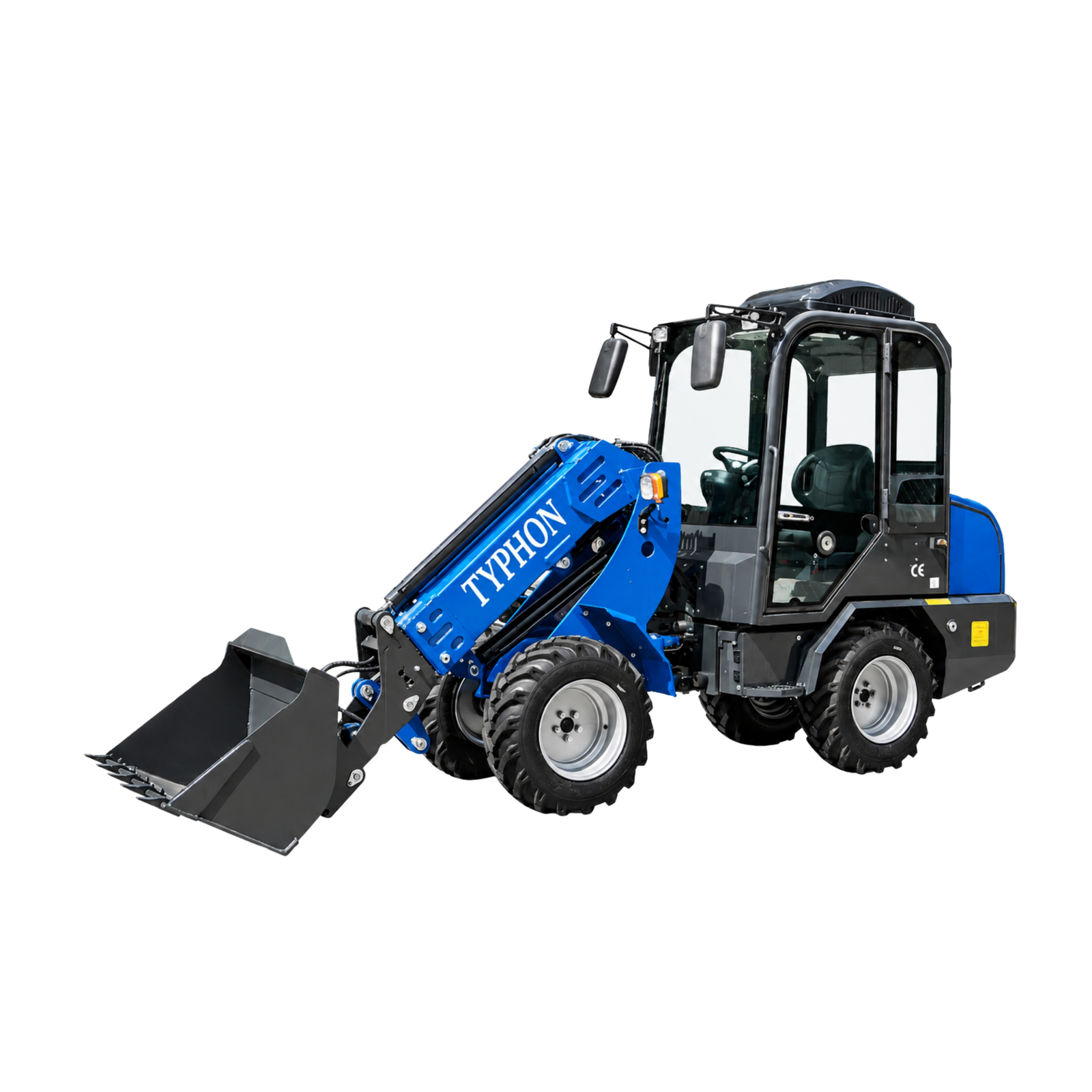 TYPHON telescopic wheel loader cabin with Kubota D1105 diesel engine